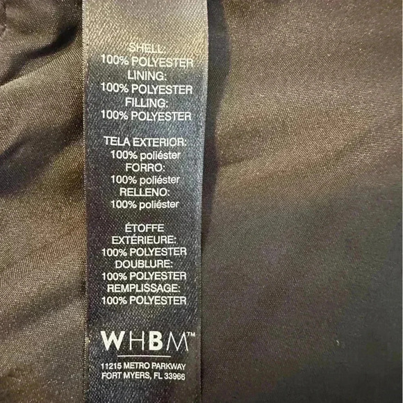 NWT WHBM Quilted Vest Peplum Color Digi Houndstooth Black/white SIZE M - Picture 5 of 11